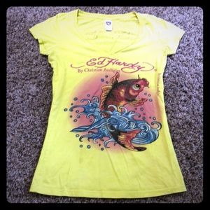 Authentic Ed Hardy V-neck T-Shirt